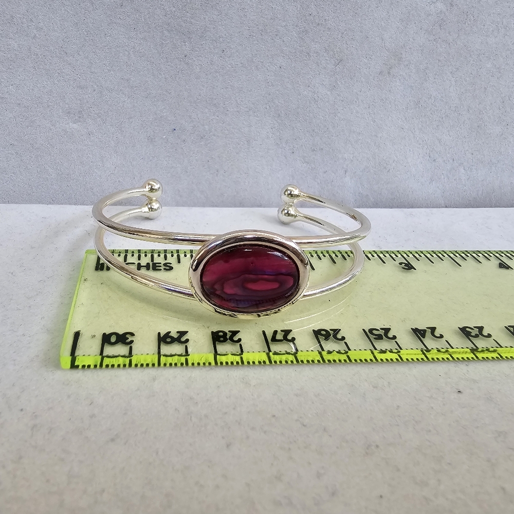 SET! Natural Garnet Bracelets and Red Abalone Bracelet Expandable Sizing (SET) - Picture 9 of 12